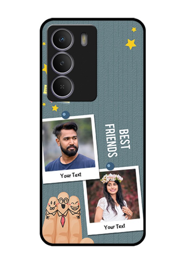 Realme P3 Lite 5G Custom Glass Phone Case - Sticky Frames And Friendship Design