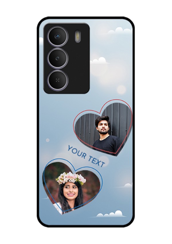 Realme P3 Lite 5G Custom Glass Phone Case - Blue Color Couple Design