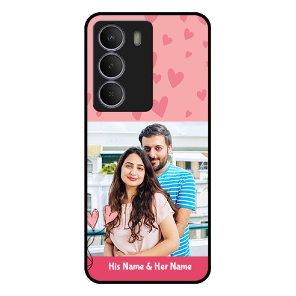 Realme P3 Lite 5G Custom Glass Phone Case - Love Design Peach Color Realme P3 Lite 5G Custom Glass Phone Case - Love Design Peach Color