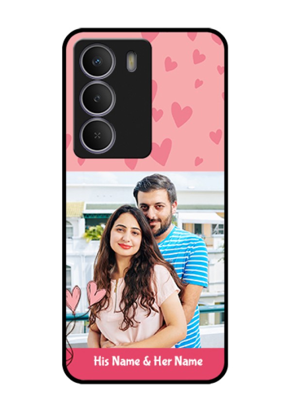 Realme P3 Lite 5G Custom Glass Phone Case - Love Design Peach Color