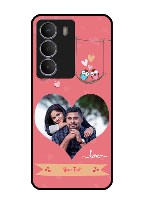 Realme P3 Lite 5G Custom Glass Phone Case - Peach Color Love Design