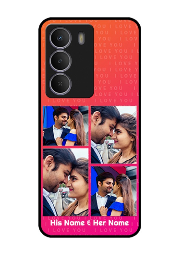 Realme P3 Lite 5G Custom Glass Phone Case - I Love You Pink Design