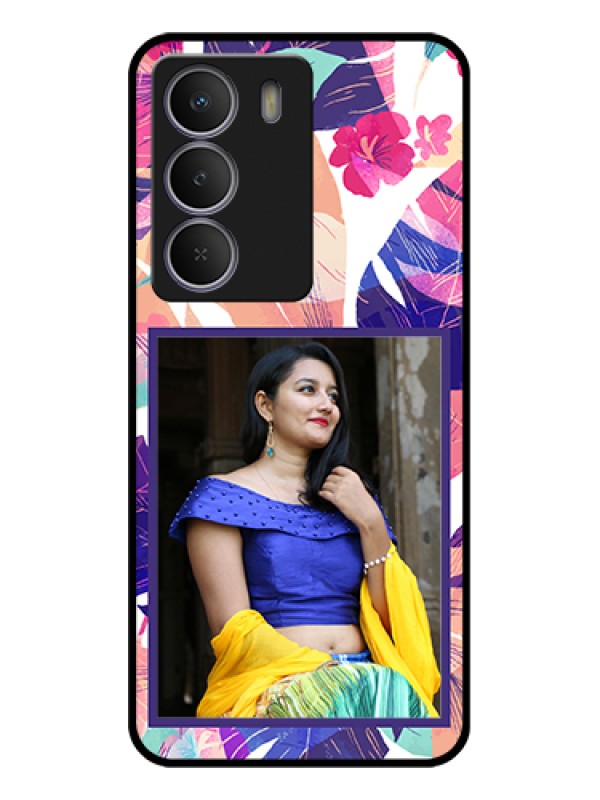 Custom Realme P3 Lite 5G Custom Glass Phone Case - Abstract Floral Design