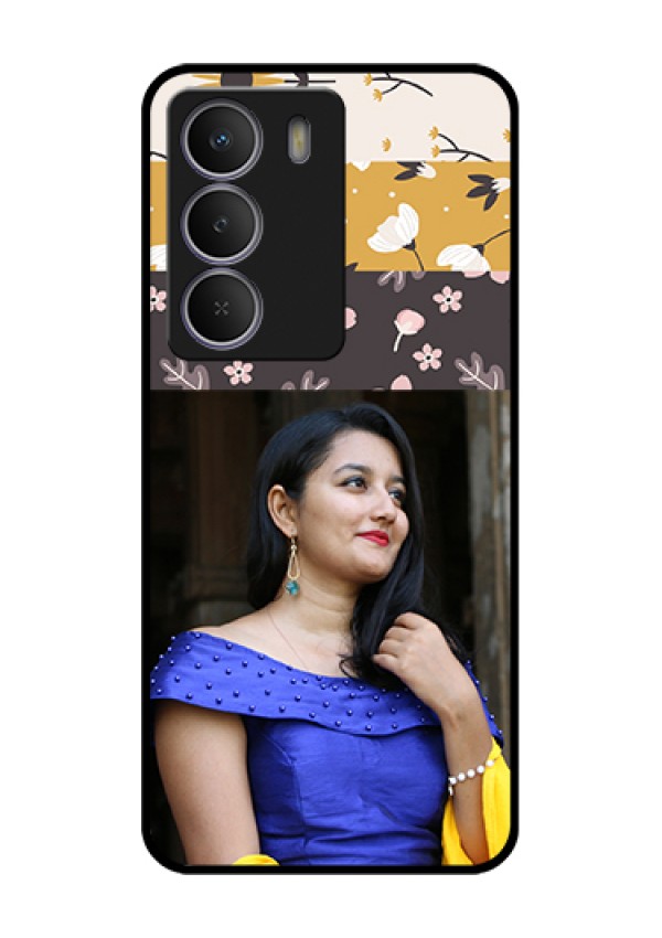Realme P3 Lite 5G Custom Glass Phone Case - Stylish Floral Design