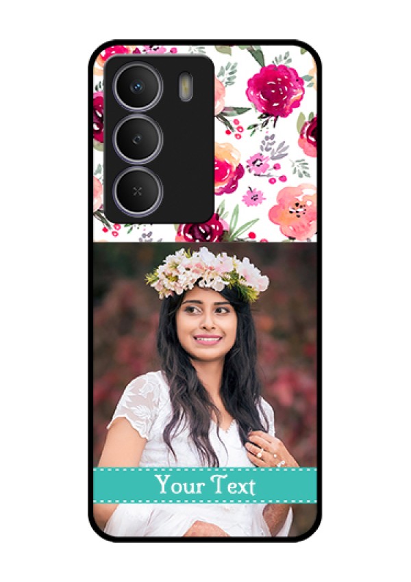 Realme P3 Lite 5G Custom Glass Phone Case - Water Colors Floral Design