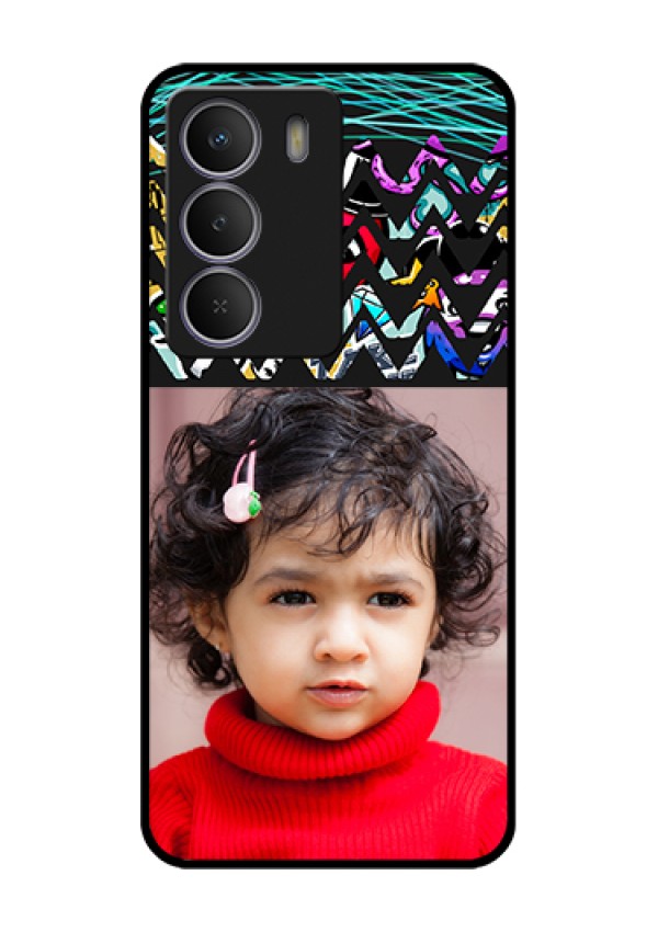 Realme P3 Lite 5G Custom Glass Phone Case - Neon Abstract Design