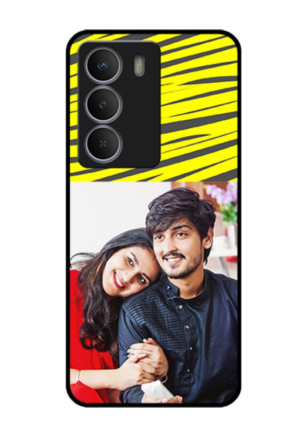 Realme P3 Lite 5G Custom Glass Phone Case - Yellow Abstract Design