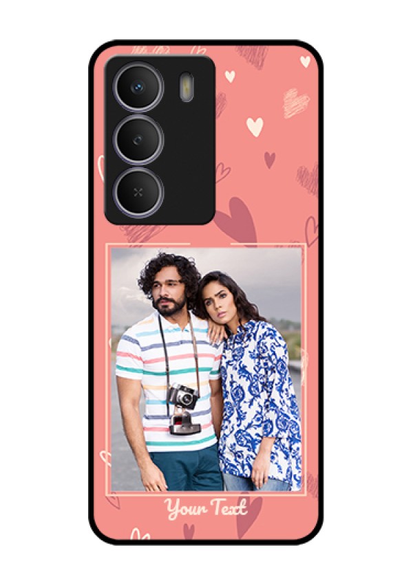 Realme P3 Lite 5G Custom Glass Phone Case - Love Doodle Art Design