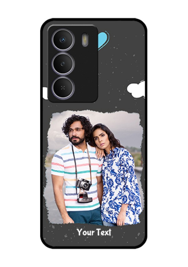 Realme P3 Lite 5G Custom Glass Phone Case - Splashes With Love Doodles Design