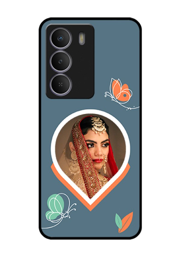 Realme P3 Lite 5G Custom Glass Phone Case - Droplet Butterflies Design