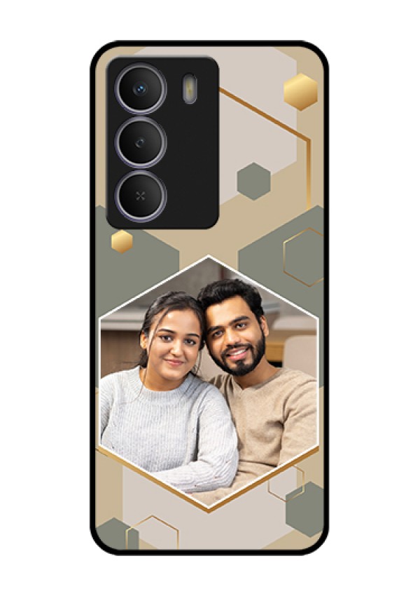 Realme P3 Lite 5G Custom Glass Phone Case - Stylish Hexagon Pattern Design