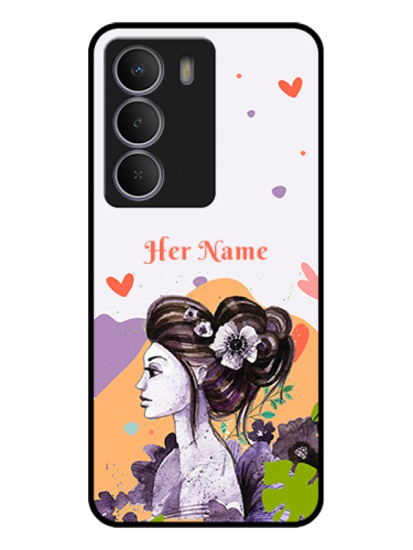 Custom Realme P3 Lite 5G Custom Glass Phone Case - Woman And Nature Design