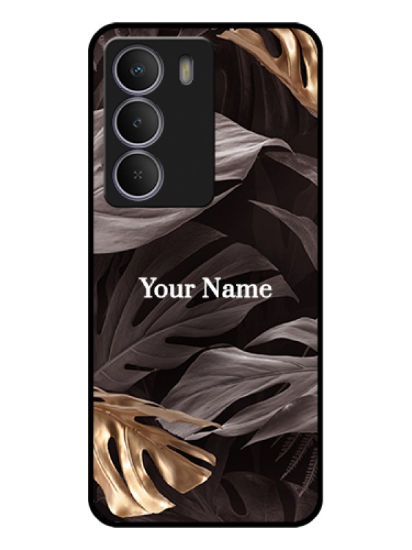Custom Realme P3 Lite 5G Custom Glass Phone Case - Wild Leaves Digital Paint Design