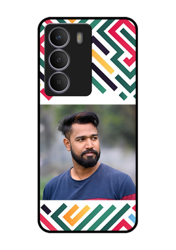 Realme P3 Lite 5G Custom Glass Phone Case - Colorful Maze Pattern Design