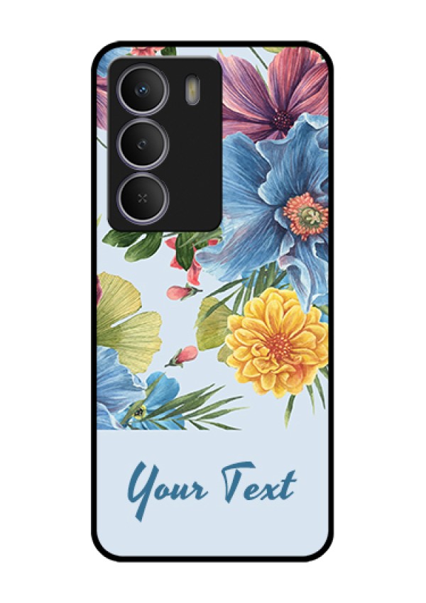 Realme P3 Lite 5G Custom Glass Phone Case - Stunning Watercolored Flowers Painting Design