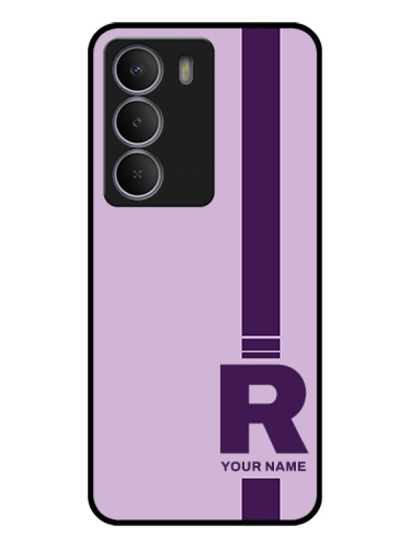 Custom Realme P3 Lite 5G Custom Glass Phone Case - Simple Dual Tone Stripe With Name Design