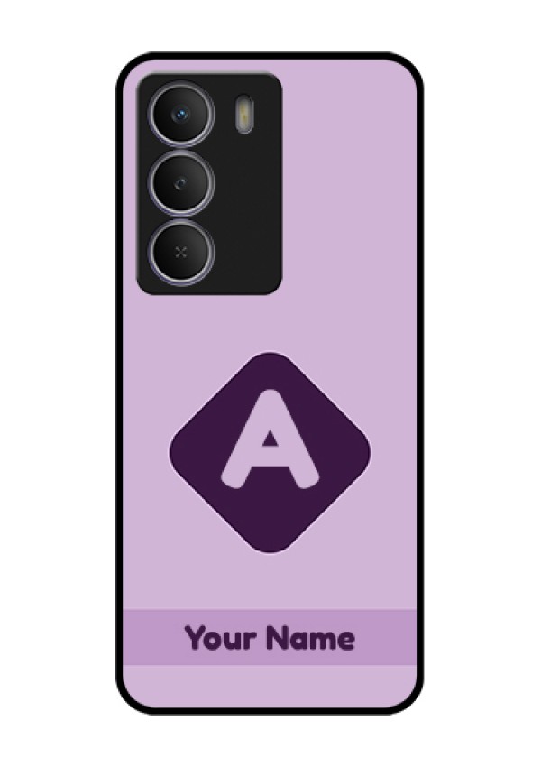 Realme P3 Lite 5G Custom Glass Phone Case - Custom Letter In Curved Badge Design