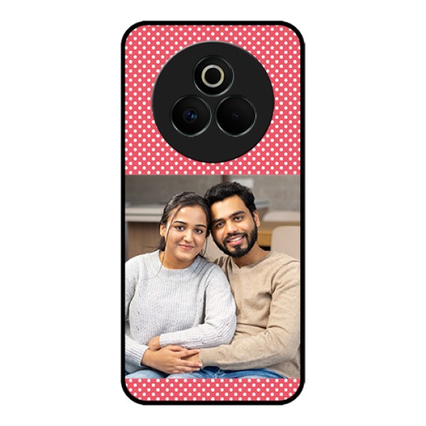 Realme P3 Pro 5G Custom Glass Phone Case - White Dotted Design