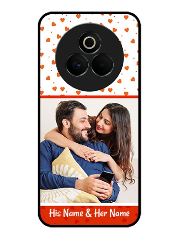 Custom Realme P3 Pro 5G Custom Glass Phone Case - Orange Love Symbol Design