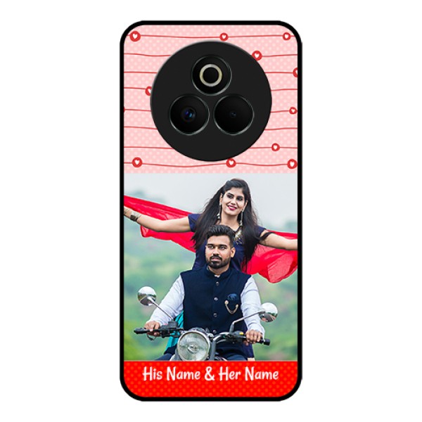 Realme P3 Pro 5G Custom Glass Phone Case - Red Pattern Case Design Realme P3 Pro 5G Custom Glass Phone Case - Red Pattern Case Design