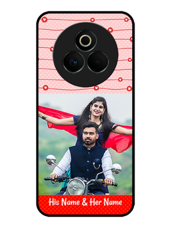 Custom Realme P3 Pro 5G Custom Glass Phone Case - Red Pattern Case Design