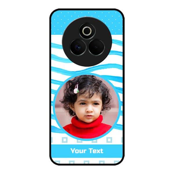 Realme P3 Pro 5G Custom Glass Phone Case - Simple Blue Case Design