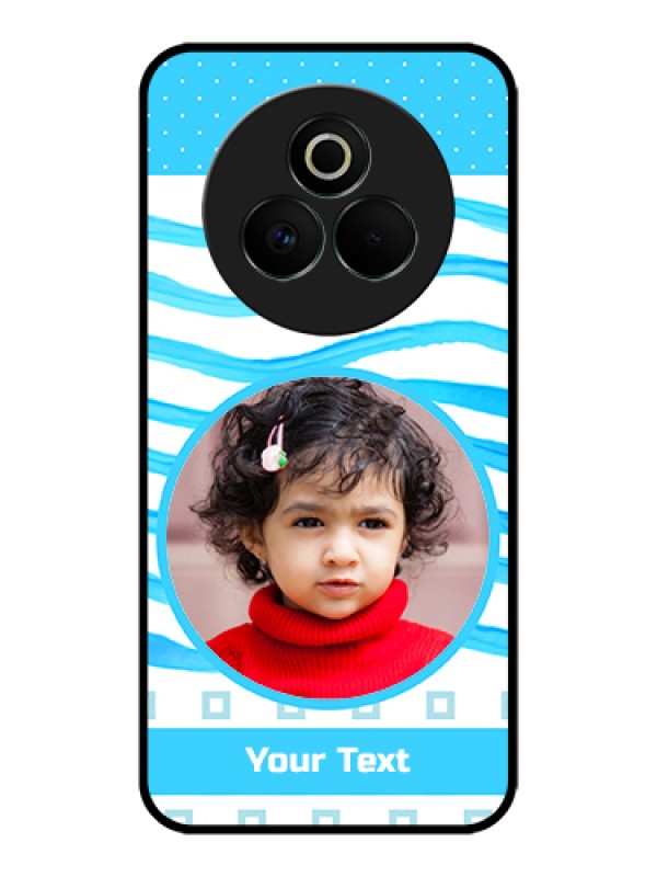 Custom Realme P3 Pro 5G Custom Glass Phone Case - Simple Blue Case Design