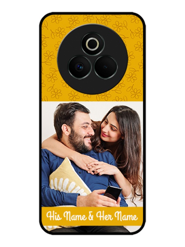 Custom Realme P3 Pro 5G Custom Glass Phone Case - Yellow Floral Design