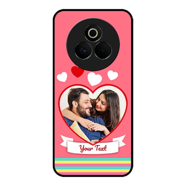 Realme P3 Pro 5G Custom Glass Phone Case - Love Shapes Doodle Design Realme P3 Pro 5G Custom Glass Phone Case - Love Shapes Doodle Design