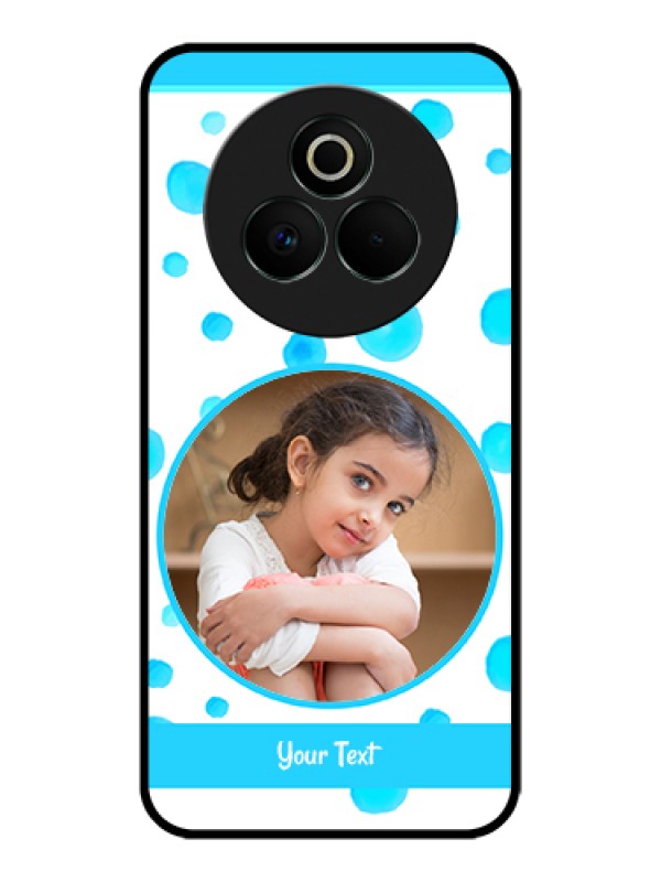 Custom Realme P3 Pro 5G Custom Glass Phone Case - Blue Bubbles Pattern Design