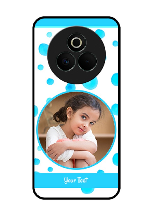 Realme P3 Pro 5G Custom Glass Phone Case - Blue Bubbles Pattern Design