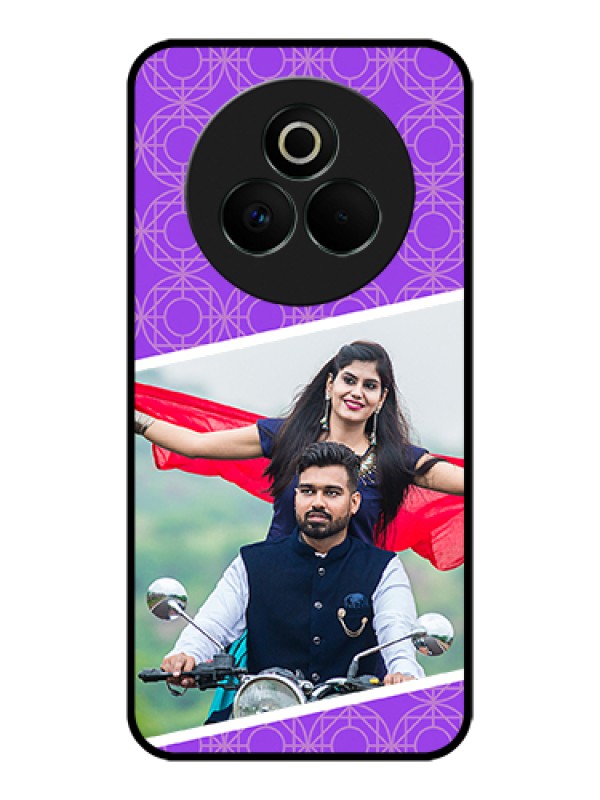 Custom Realme P3 Pro 5G Custom Glass Phone Case - Violet Color Pattern Design