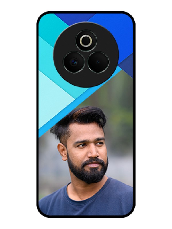 Custom Realme P3 Pro 5G Custom Glass Phone Case - Blue Pattern Design