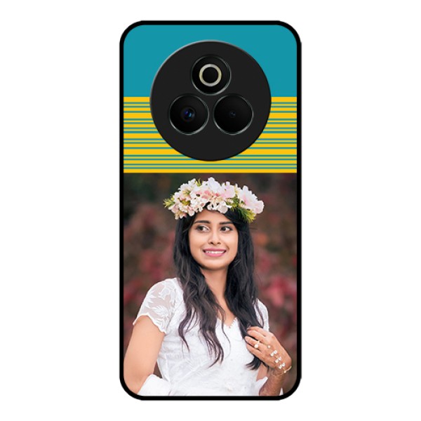 Realme P3 Pro 5G Custom Glass Phone Case - Yellow & Blue Design