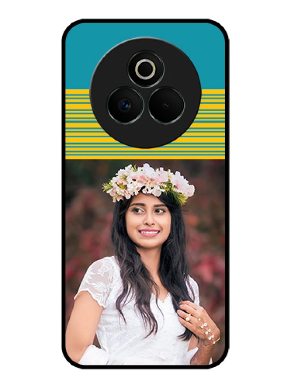 Custom Realme P3 Pro 5G Custom Glass Phone Case - Yellow & Blue Design