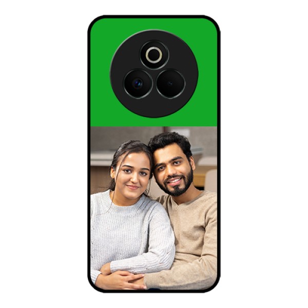 Realme P3 Pro 5G Custom Glass Phone Case - Green Pattern Design