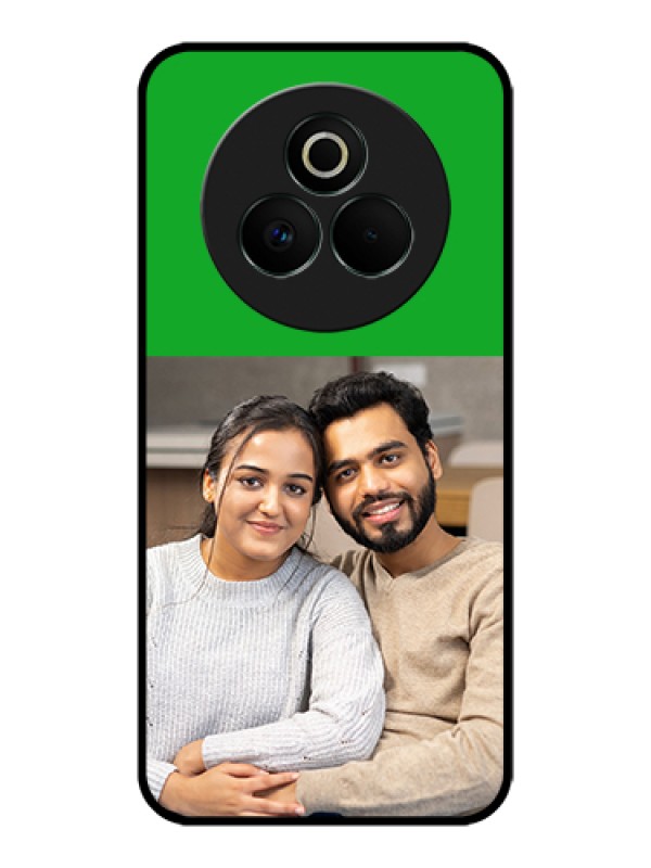 Custom Realme P3 Pro 5G Custom Glass Phone Case - Green Pattern Design