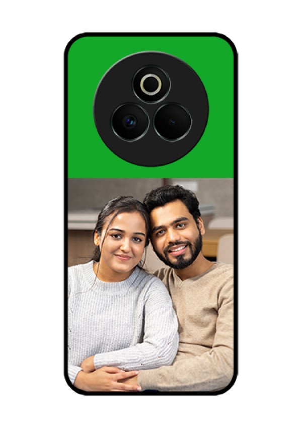 Realme P3 Pro 5G Custom Glass Phone Case - Green Pattern Design