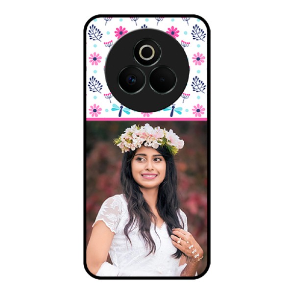 Realme P3 Pro 5G Custom Glass Phone Case - Colorful Flower Design Realme P3 Pro 5G Custom Glass Phone Case - Colorful Flower Design