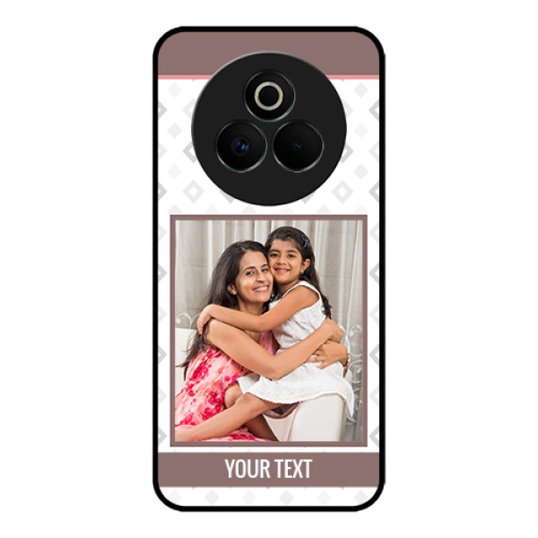 Realme P3 Pro 5G Custom Glass Phone Case - Simple Diamond Design Realme P3 Pro 5G Custom Glass Phone Case - Simple Diamond Design