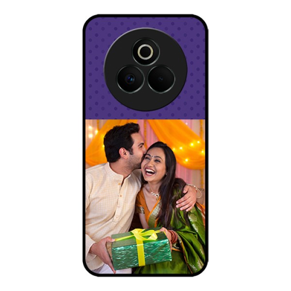 Realme P3 Pro 5G Custom Glass Phone Case - Violet Colored Pattern Design Realme P3 Pro 5G Custom Glass Phone Case - Violet Colored Pattern Design