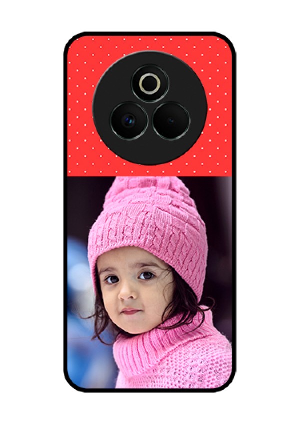 Realme P3 Pro 5G Custom Glass Phone Case - Red Pattern Design