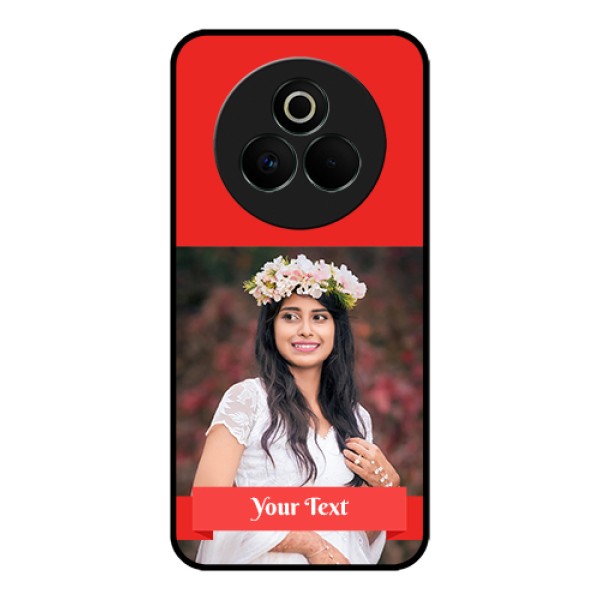 Realme P3 Pro 5G Custom Glass Phone Case - Simple Red Color Design