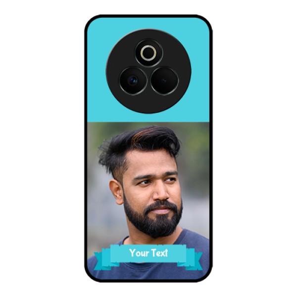 Realme P3 Pro 5G Custom Glass Phone Case - Blue Color Design Realme P3 Pro 5G Custom Glass Phone Case - Blue Color Design