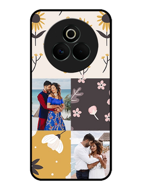 Custom Realme P3 Pro 5G Custom Glass Phone Case - 3 Images With Floral Design