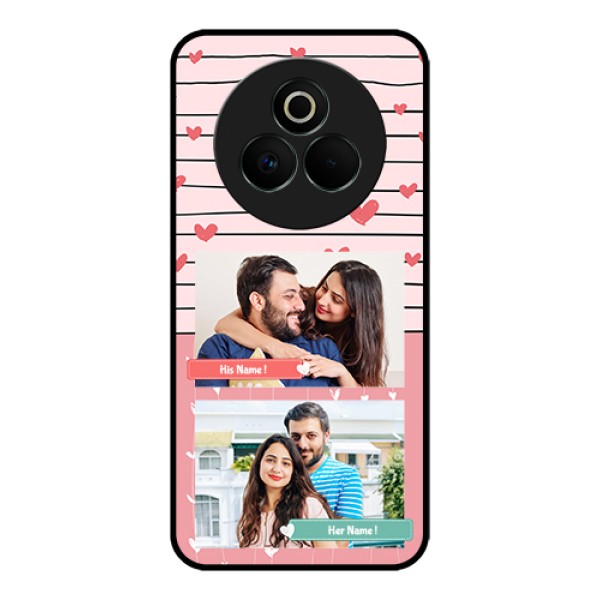Realme P3 Pro 5G Custom Glass Phone Case - Photo With Heart Design Realme P3 Pro 5G Custom Glass Phone Case - Photo With Heart Design
