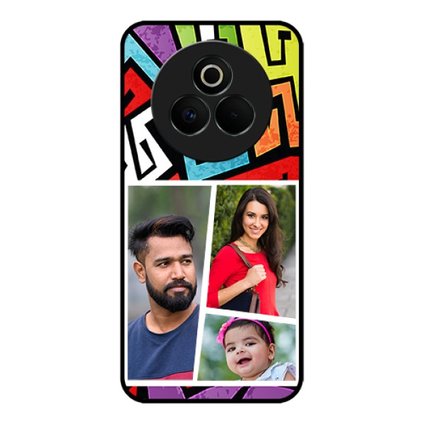 Realme P3 Pro 5G Custom Glass Phone Case - Graffiti Pattern Design