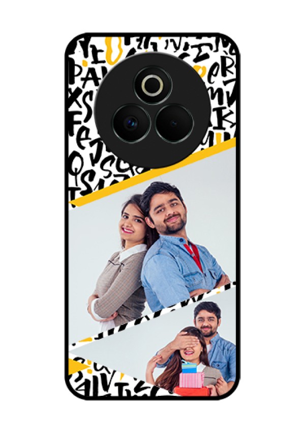 Realme P3 Pro 5G Custom Glass Phone Case - Letters Pattern Design
