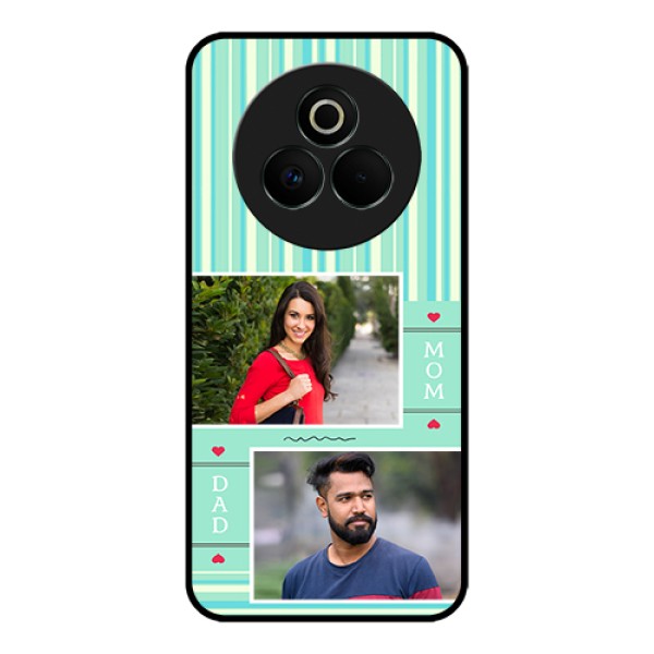 Realme P3 Pro 5G Custom Glass Phone Case - Mom & Dad Pic Design