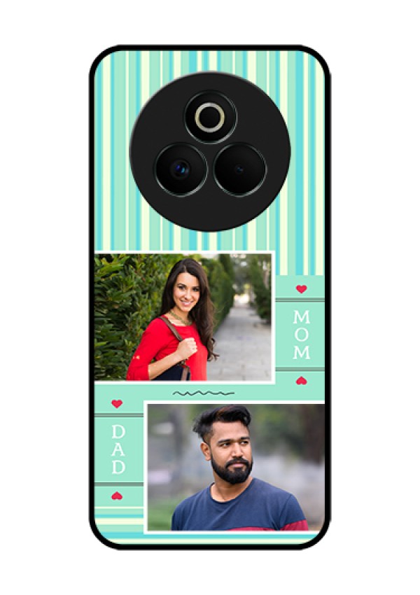 Realme P3 Pro 5G Custom Glass Phone Case - Mom & Dad Pic Design